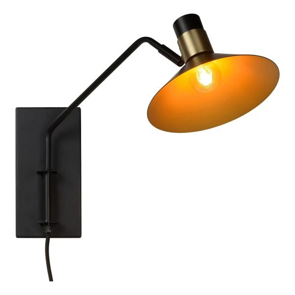 Lucide PEPIJN - Lámpara de pared - 1xE14 - Negro - detalle 2